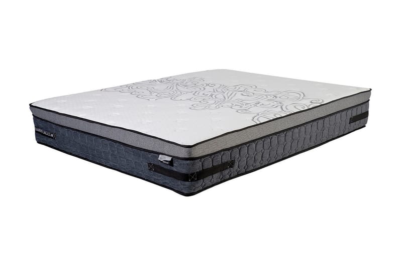 Fjädermadrass HARMONY DELUX 90x200xH30cm - Grå/Vit - Möbler - Säng - Madrasser - Bäddmadrass