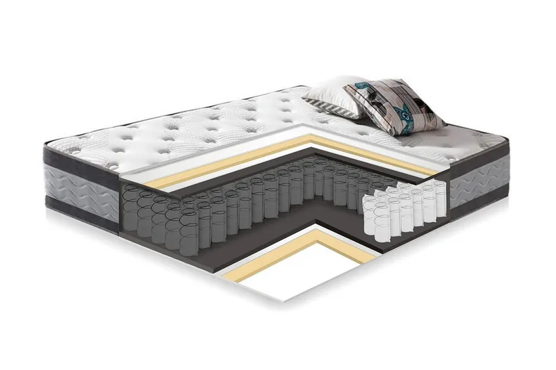 Fjädermadrass HARMONY DUO 160x200xH27cm - Vit - Möbler - Säng - Madrasser - Bäddmadrass