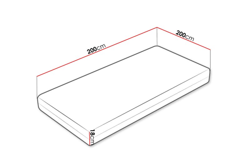 Freeland Skummadrass Vinter Sommar 200x200 cm - Vit - Möbler - Säng - Madrasser - Bäddmadrass
