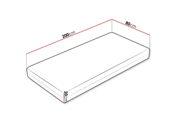 Freeland Pocketmadrass VinterSommar 80x200 cm - Vit - Möbler - Säng - Madrasser - Bäddmadrass