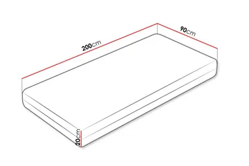 Bruksbacken Resårmadrass 90x200 cm - Vit - Möbler - Säng - Madrasser - Resårmadrass & resårbotten