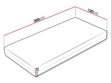 Brylan Resårmadrass 120x200 cm - vit - Möbler - Säng - Madrasser - Bäddmadrass