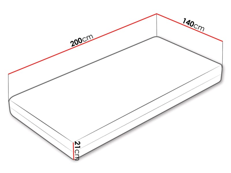 Brylan Resårmadrass 140x200 cm - vit - Möbler - Säng - Madrasser - Bäddmadrass