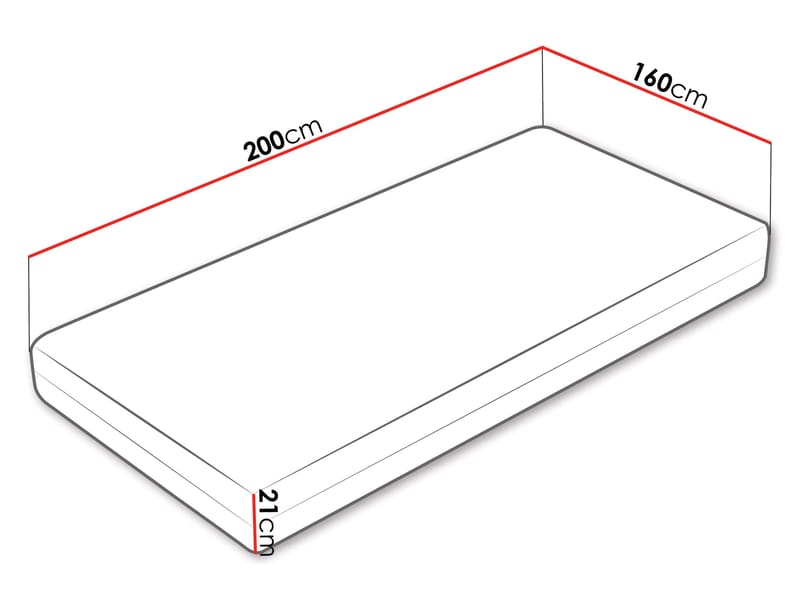 Brylan Resårmadrass 160x200 cm - vit - Möbler - Säng - Madrasser - Bäddmadrass