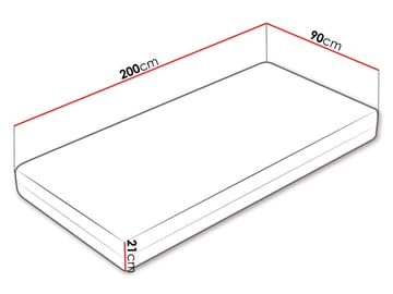 Brylan Resårmadrass 90x200 cm - vit - Möbler - Säng - Madrasser - Bäddmadrass