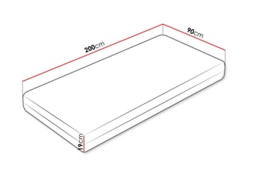 Dalette Resårmadrass 90x200 cm - Vit - Möbler - Säng - Madrasser - Resårmadrass & resårbotten