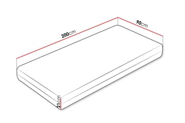 Earlene Resårmadrass 90x200 cm - Vit - Möbler - Säng - Madrasser - Resårmadrass & resårbotten
