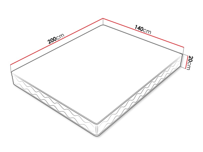Edras Resårmadrass 140x200 cm - Vit - Möbler - Säng - Madrasser - Resårmadrass & resårbotten