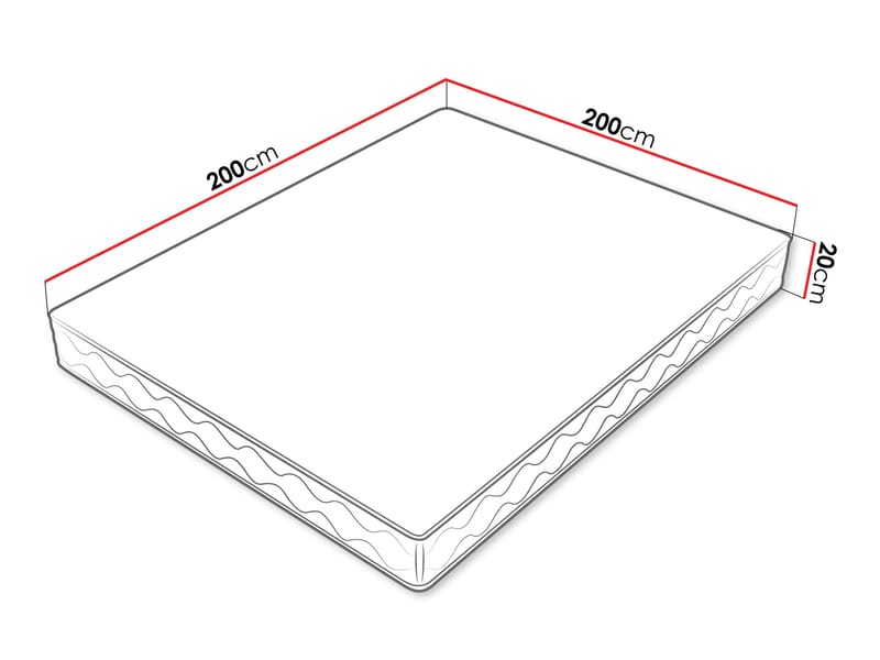 Edras Resårmadrass 200x200 cm - Vit - Möbler - Säng - Madrasser - Resårmadrass & resårbotten