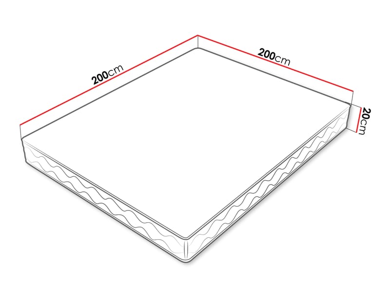 Edras Resårmadrass 200x200 cm - Vit - Möbler - Säng - Madrasser - Resårmadrass & resårbotten