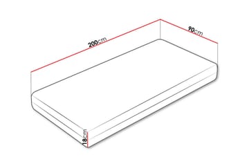 Efrain Resårmadrass 90x200 cm - Vit - Möbler - Säng - Madrasser - Resårmadrass & resårbotten