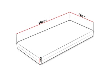 Ellinika Hard Madrass 140x200cm - Vit - Möbler - Säng - Madrasser - Bäddmadrass