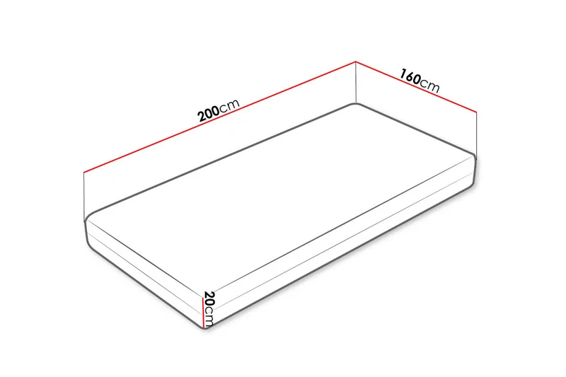 Ellinika Hard Madrass 160x200cm - Vit - Möbler - Säng - Madrasser - Bäddmadrass
