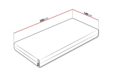 Elsanor Resårmadrass 140x200 cm - Vit - Möbler - Säng - Madrasser - Resårmadrass & resårbotten
