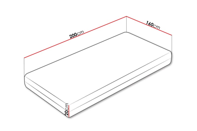 Elsanor Resårmadrass 160x200 cm - Vit - Möbler - Säng - Madrasser - Resårmadrass & resårbotten