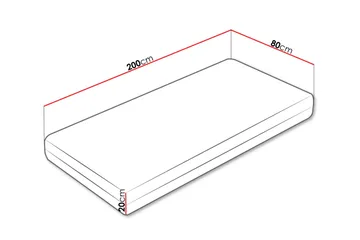 Elsanor Resårmadrass 80x200 cm - Vit - Möbler - Säng - Madrasser - Resårmadrass & resårbotten