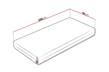 Elsanor Resårmadrass 90x200 cm - Vit - Möbler - Säng - Madrasser - Resårmadrass & resårbotten