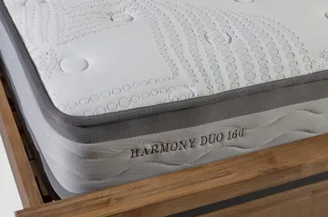 Fjädermadrass HARMONY DUO 120x200xH27cm - Vit/Grå - Möbler - Säng - Madrasser - Resårmadrass & resårbotten