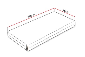 Florizel Resårmadrass 90x200 cm - Vit - Möbler - Säng - Madrasser - Resårmadrass & resårbotten