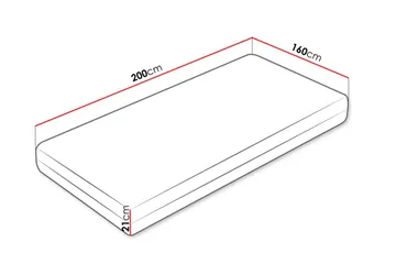 Flynt Resårmadrass 160x200 cm - Vit - Möbler - Säng - Madrasser - Resårmadrass & resårbotten