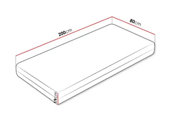 Frohike Resårmadrass 80x200 cm - Vit - Möbler - Säng - Madrasser - Resårmadrass & resårbotten