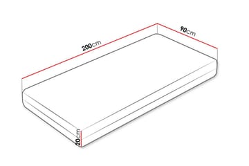 Fryer Resårmadrass 90x200 cm - Vit - Möbler - Säng - Madrasser - Resårmadrass & resårbotten