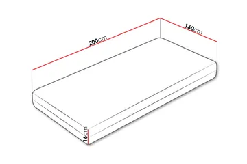Fynlee Skummadrass 160x200 cm - Vit - Möbler - Säng - Madrasser - Skummadrass
