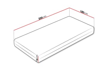 Fynlee Skummadrass 180x200 cm - Vit - Möbler - Säng - Madrasser - Skummadrass