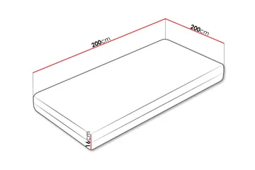 Fynlee Skummadrass 200x200 cm - Vit - Möbler - Säng - Madrasser - Skummadrass