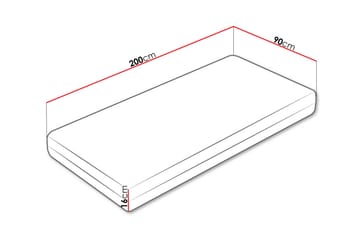 Fynlee Skummadrass 90x200 cm - Vit - Möbler - Säng - Madrasser - Skummadrass