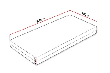 Gabri Skummadrass 180x200 cm - Vit - Möbler - Säng - Madrasser - Skummadrass