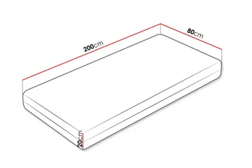 Gabri Skummadrass 80x200 cm - Vit - Möbler - Säng - Madrasser - Skummadrass