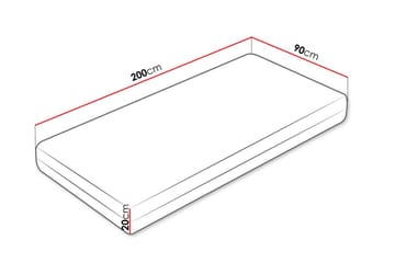 Gabri Skummadrass 90x200 cm - Vit - Möbler - Säng - Madrasser - Skummadrass