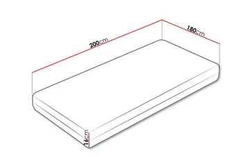 Gamini Skummadrass 180x200 cm - Vit - Möbler - Säng - Madrasser - Skummadrass