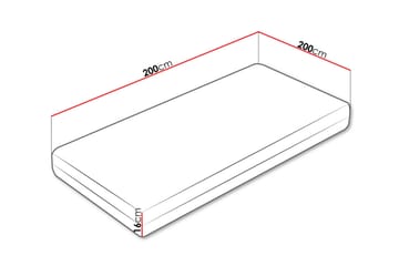 Gamini Skummadrass 200x200 cm - Vit - Möbler - Säng - Madrasser - Skummadrass