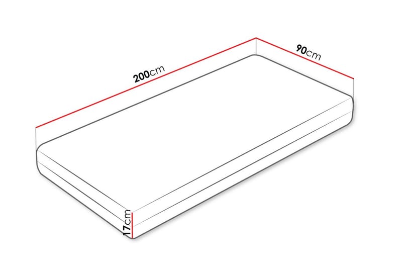 Garbo Resårmadrass 90x200 cm - Vit - Möbler - Säng - Madrasser - Resårmadrass & resårbotten