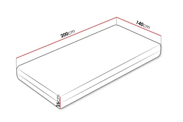 Hoefler Skummadrass 140x200 cm - Vit - Möbler - Säng - Madrasser - Skummadrass