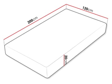 Hovik Skummadrass latex 120x200 cm - vit - Möbler - Säng - Madrasser - Skummadrass