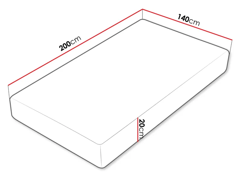 Hovik Skummadrass soft 140x200 cm - vit - Möbler - Säng - Madrasser - Skummadrass