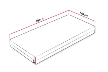 Huvudstorp Resårmadrass 160x200 cm - Vit - Möbler - Säng - Madrasser - Resårmadrass & resårbotten