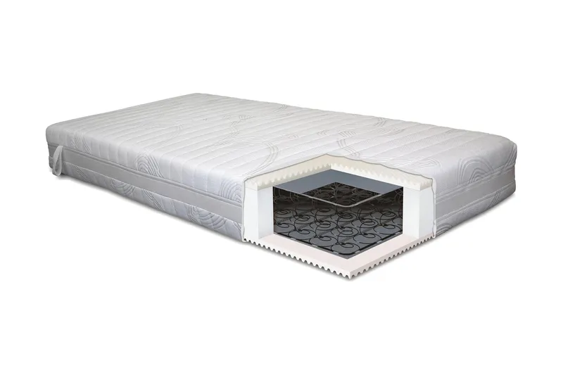 Lowell Resårmadrass 120x200 Fast, Vit