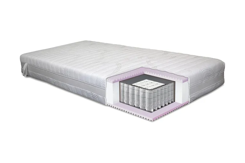 Lowell Resårmadrass 80x200 Fast, Vit