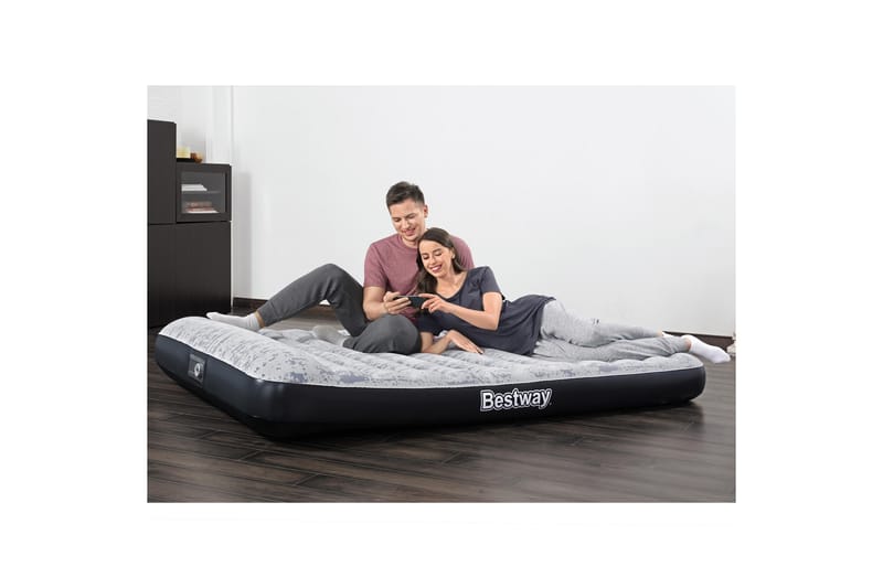 Tritech Airbed Queen Fashion Flock Uppblåsbar madrass Grå - Bestway - Möbler - Säng - Madrasser - Luftmadrass & uppblåsbar madrass