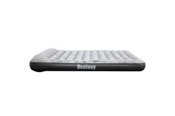Tritech Airbed Queen Fashion Flock Uppblåsbar madrass Grå - Bestway - Möbler - Säng - Madrasser - Luftmadrass & uppblåsbar madrass