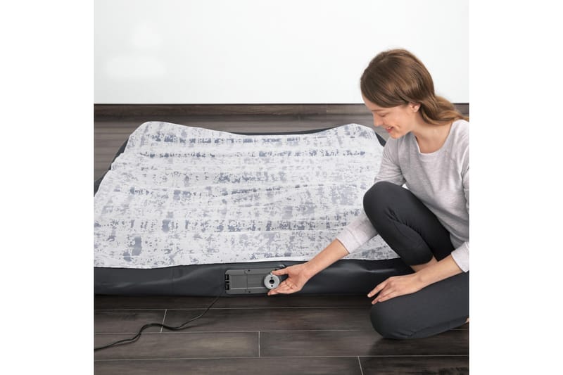 Tritech Airbed Queen Fashion Flock Uppblåsbar madrass Grå - Bestway - Möbler - Säng - Madrasser - Luftmadrass & uppblåsbar madrass