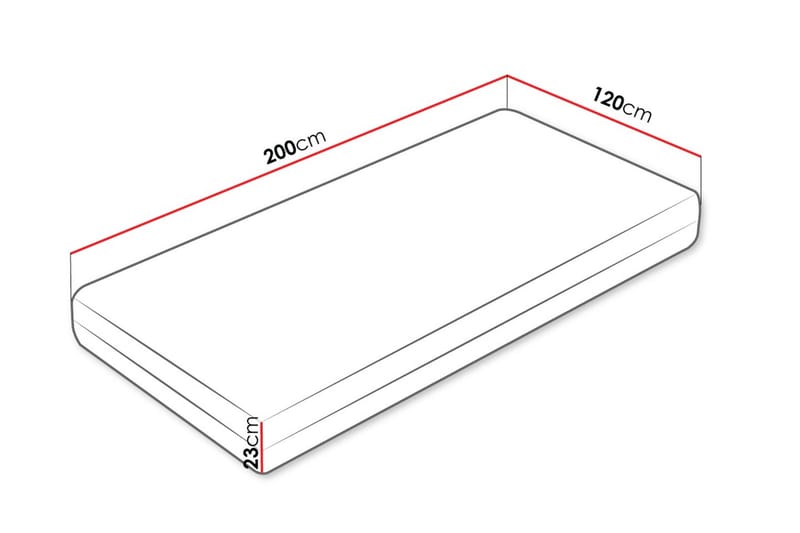 Norrbacksjö Resårmadrass 120x200 cm - Vit - Möbler - Säng - Madrasser - Resårmadrass & resårbotten