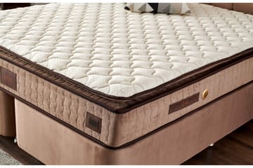 Resårmadrass 140x190 cm - Vit/Brun - Möbler - Säng - Madrasser - Resårmadrass & resårbotten