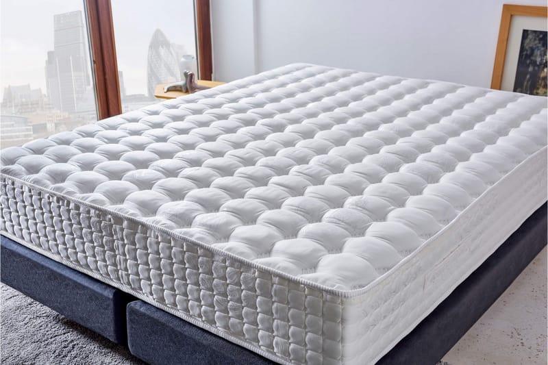 Resårmadrass 160x200 cm - Vit - Möbler - Säng - Madrasser - Resårmadrass & resårbotten
