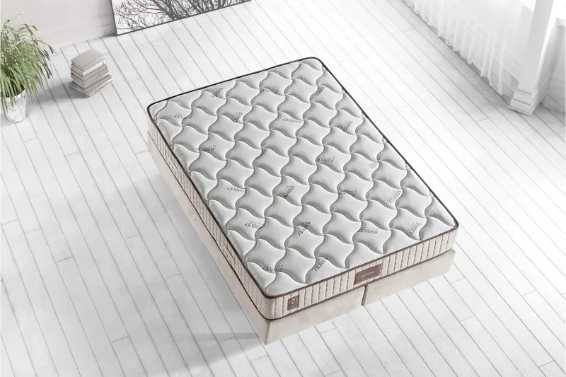 Resårmadrass 160x200 cm - Vit/Beige - Möbler - Säng - Madrasser - Resårmadrass & resårbotten