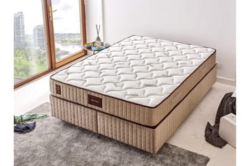 Resårmadrass 160x200 cm - Vit/Beige - Möbler - Säng - Madrasser - Resårmadrass & resårbotten